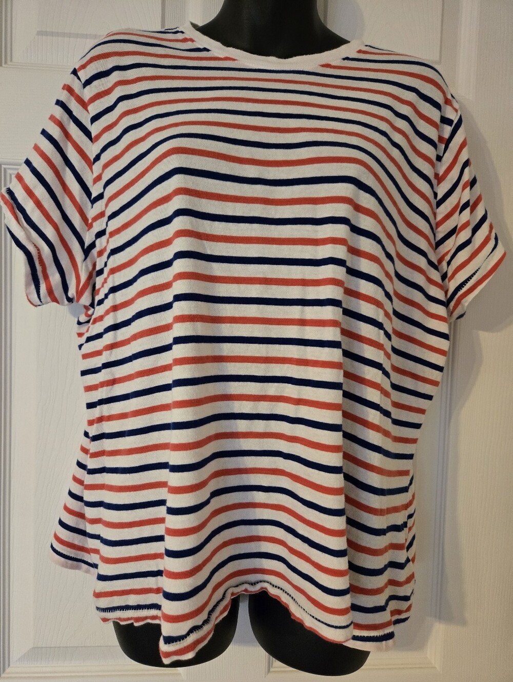 Universal Thread 100% Cotton Red White Blue Stripe XXL